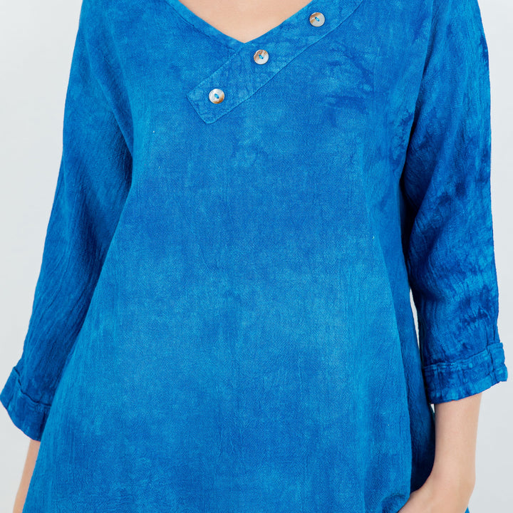 Lu V-Neck Top 100% Cotton Gauze from KADOU Boutique