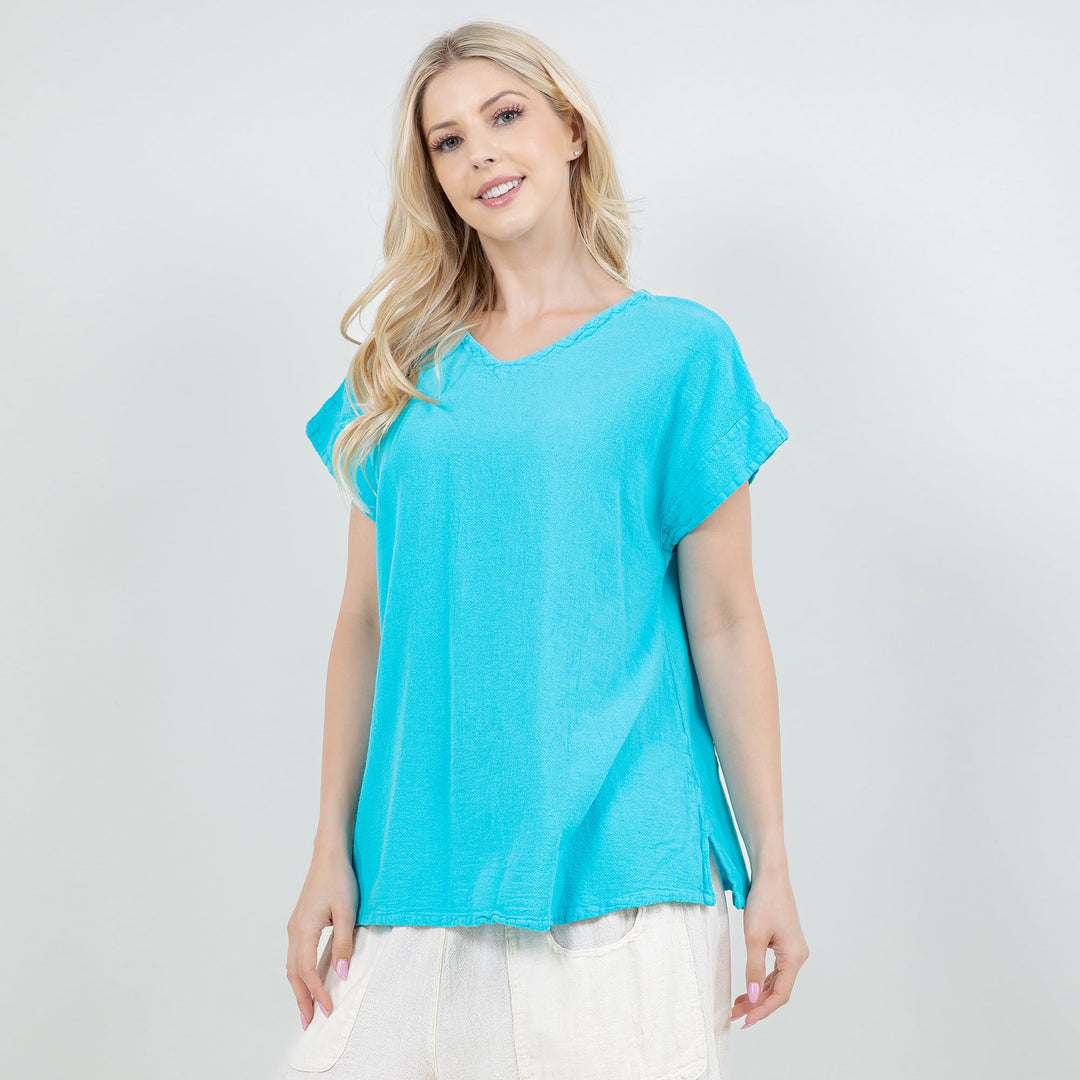 Carla 100% Cotton Gauze Top in Osfm Sale from KADOU Boutique