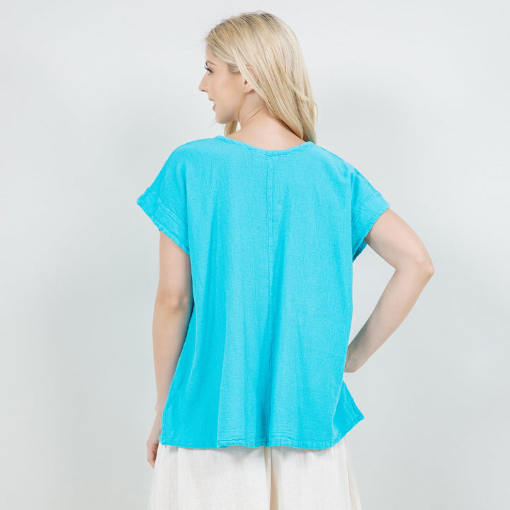 Carla 100% Cotton Gauze Top in Osfm Sale from KADOU Boutique