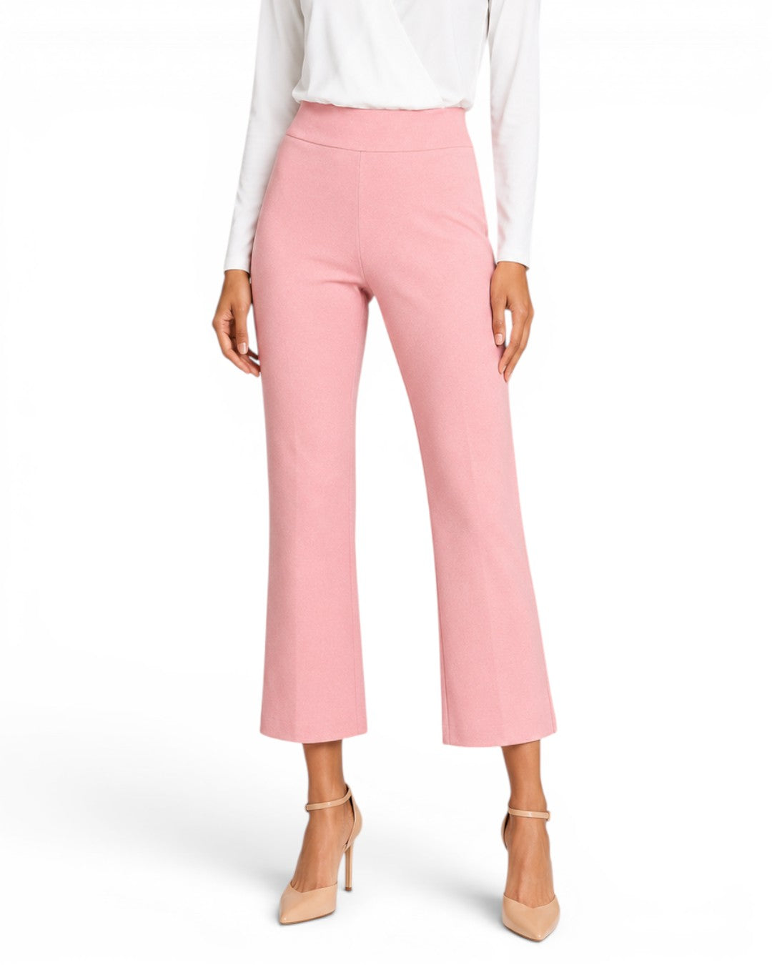 Krazy Larry P600 Pull On Wide Ankle Pant - Baby Pink from KADOU Boutique