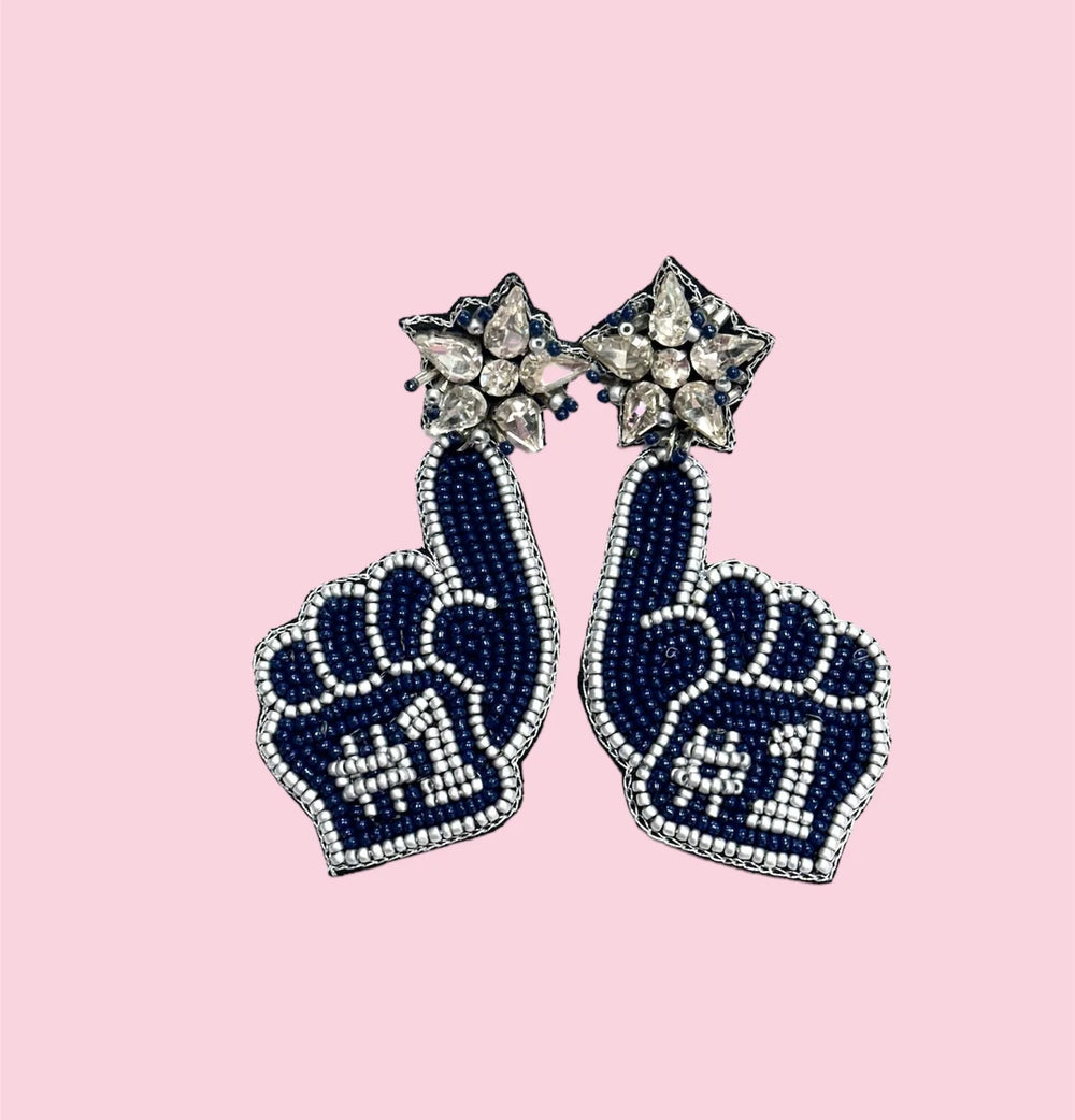 Team Cheering Beaded Earrings from KADOU Boutique