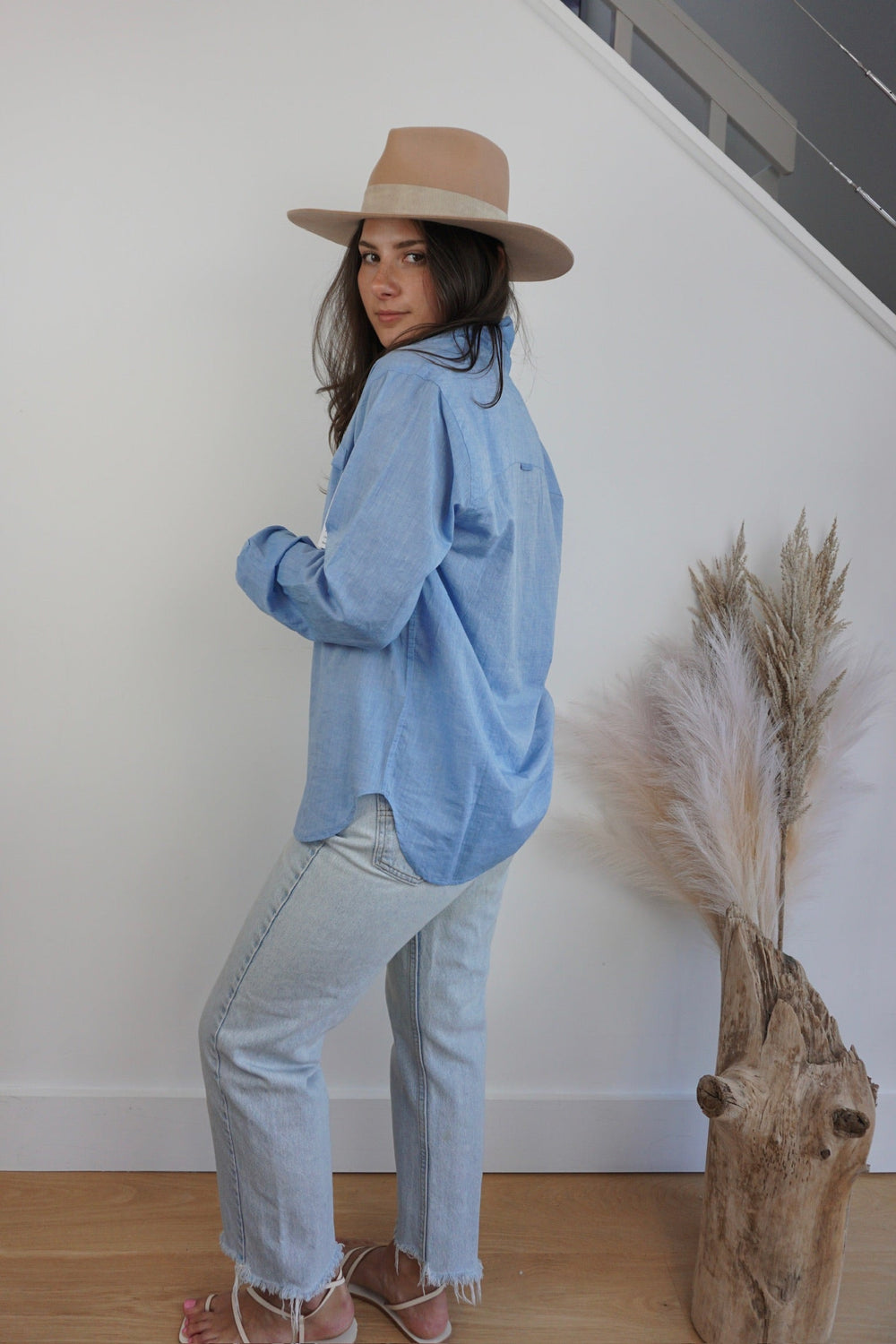 Jupiter Button Down - Denim Blue from KADOU Boutique