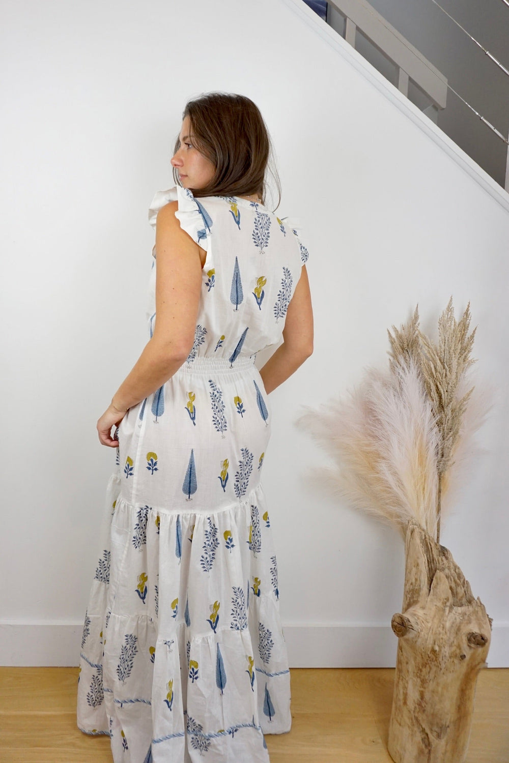 Capri Maxi Dress - Whimsical Trees from KADOU Boutique
