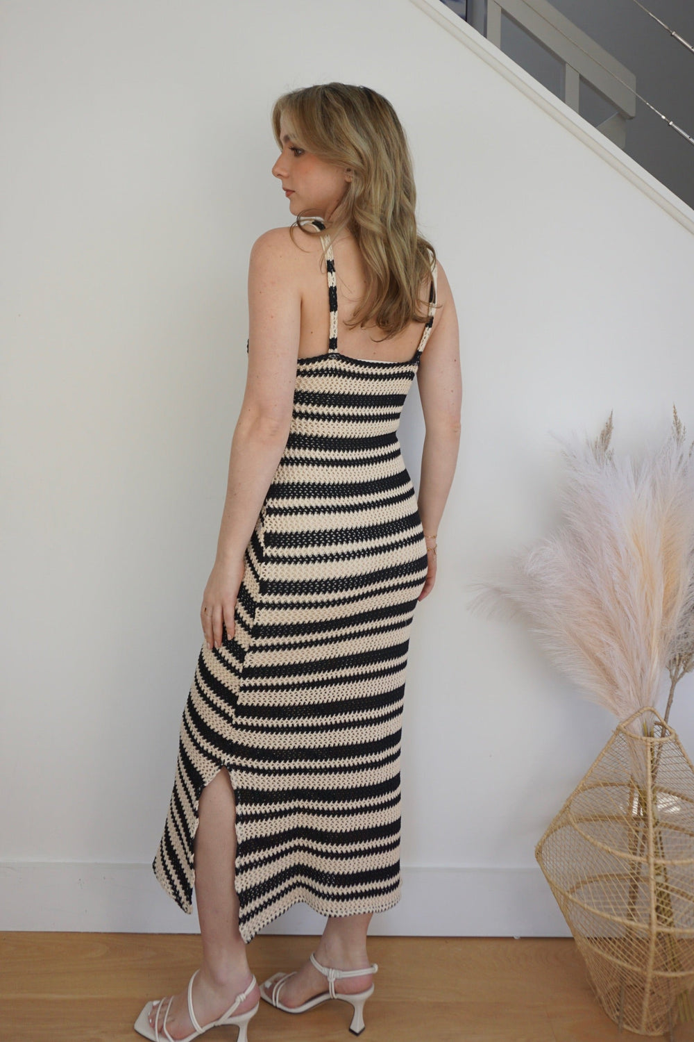 Samara Crochet Maxi - Black/cream from KADOU Boutique