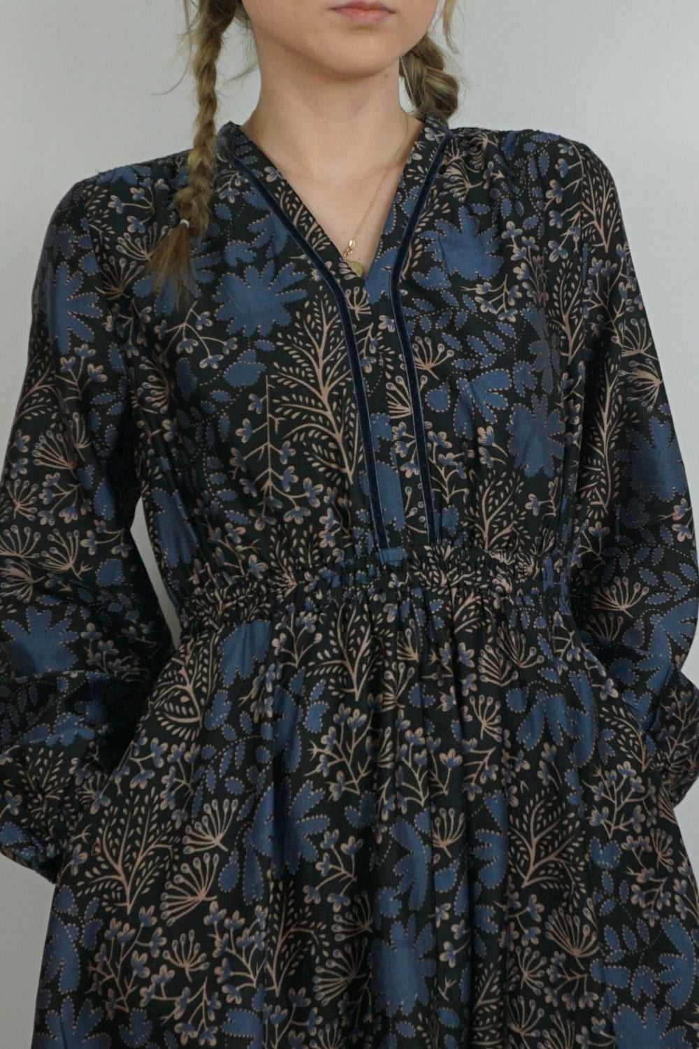 Aria Maxi Dress - Blue Flower from KADOU Boutique