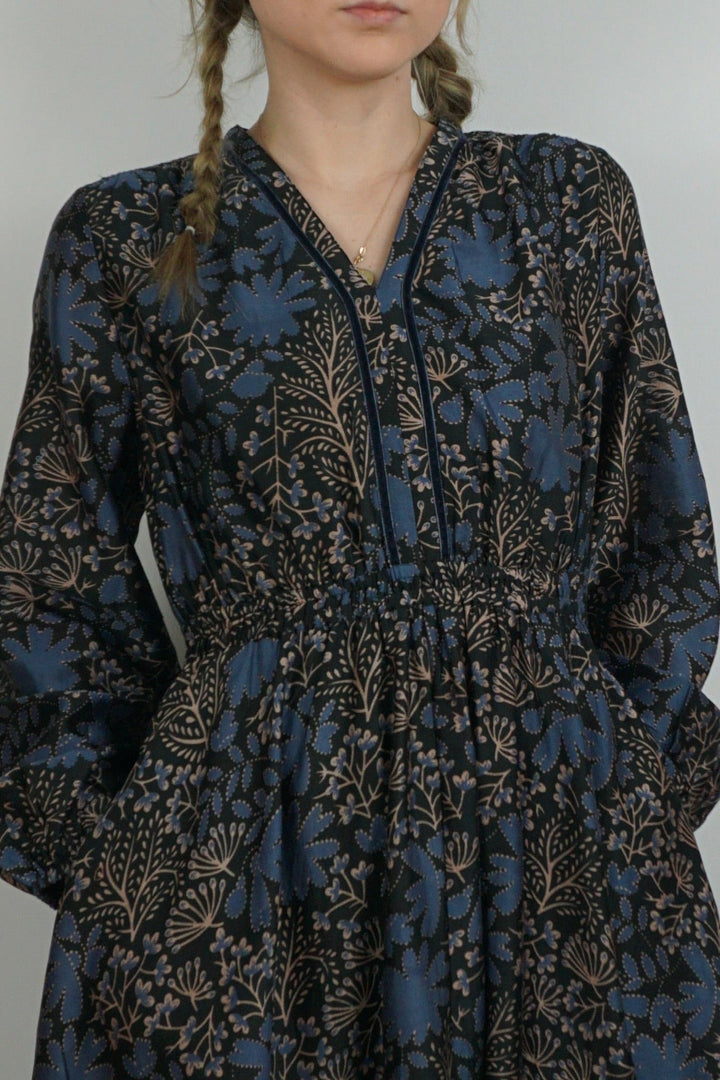 Aria Maxi Dress - Blue Flower