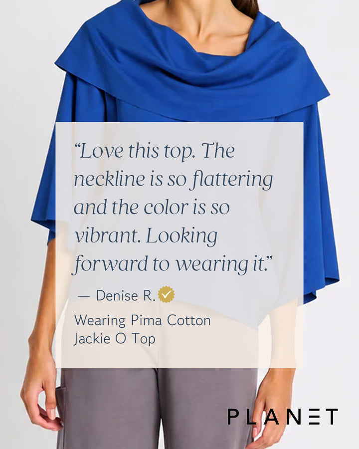 Pima Cotton Jackie O Top - Cornflower