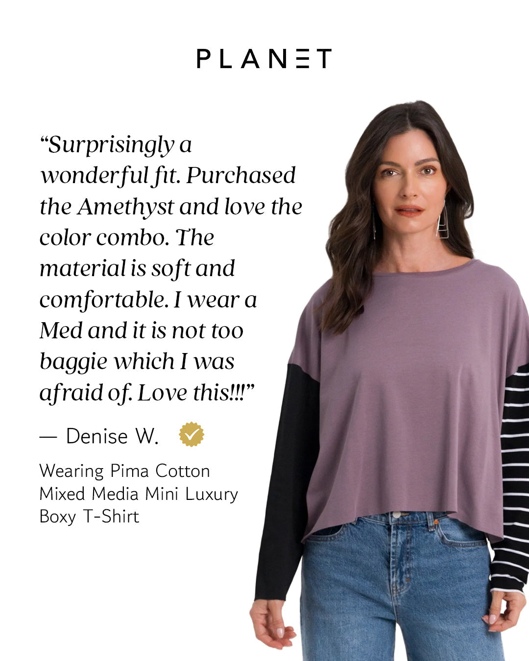 Pima Cotton Mixed Media Mini Luxury Boxy T-Shirt - Guacamole