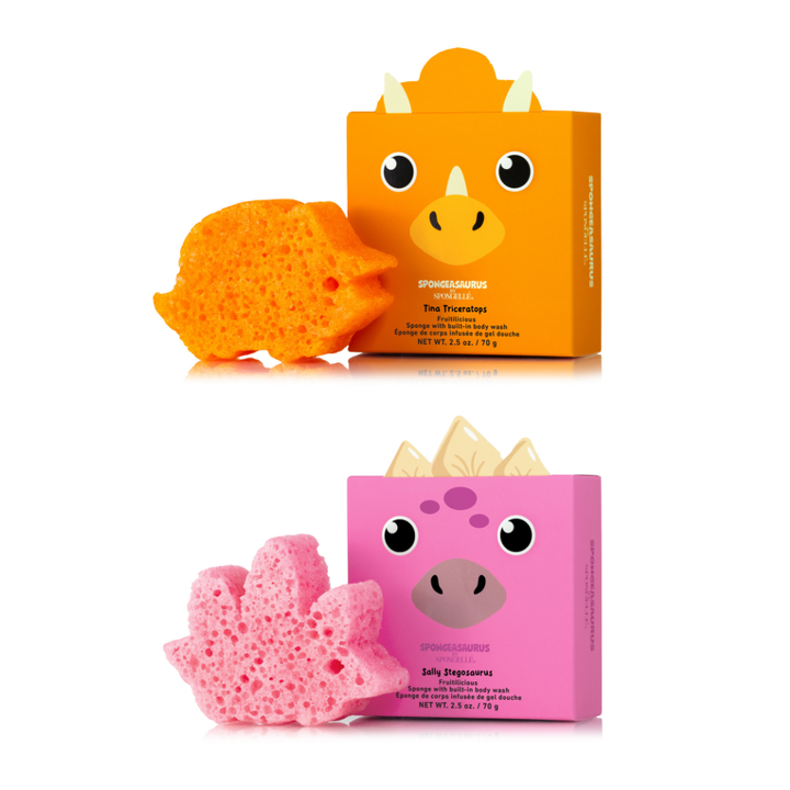 Sally Stegosaurus &amp; Tina Triceratops Dinosaur Set from KADOU Boutique