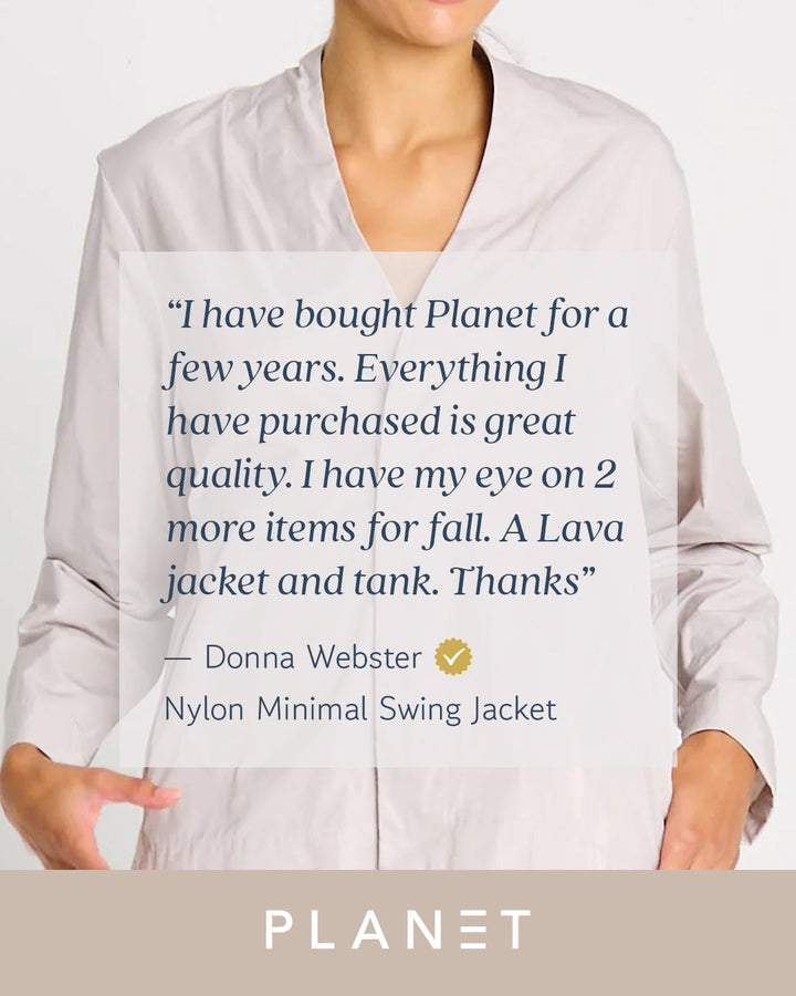 Nylon Minimal Swing Jacket - Marina