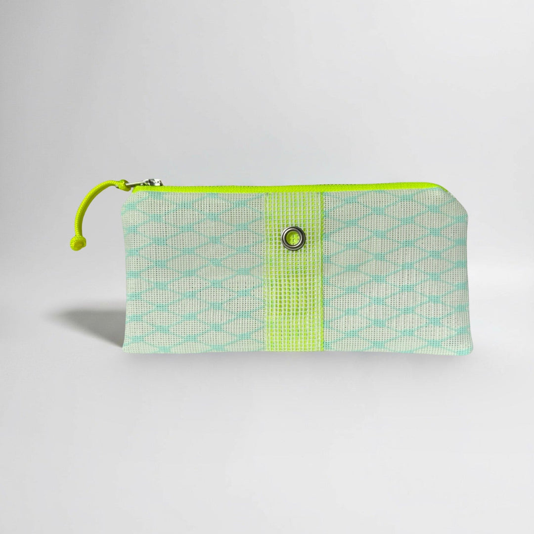 Bleached Aqua mini clutch from KADOU Boutique