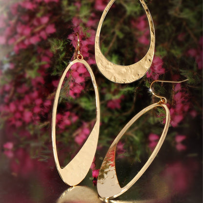 Gilded Oval Earrings