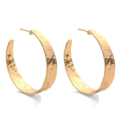 Wide Gilded Hoops