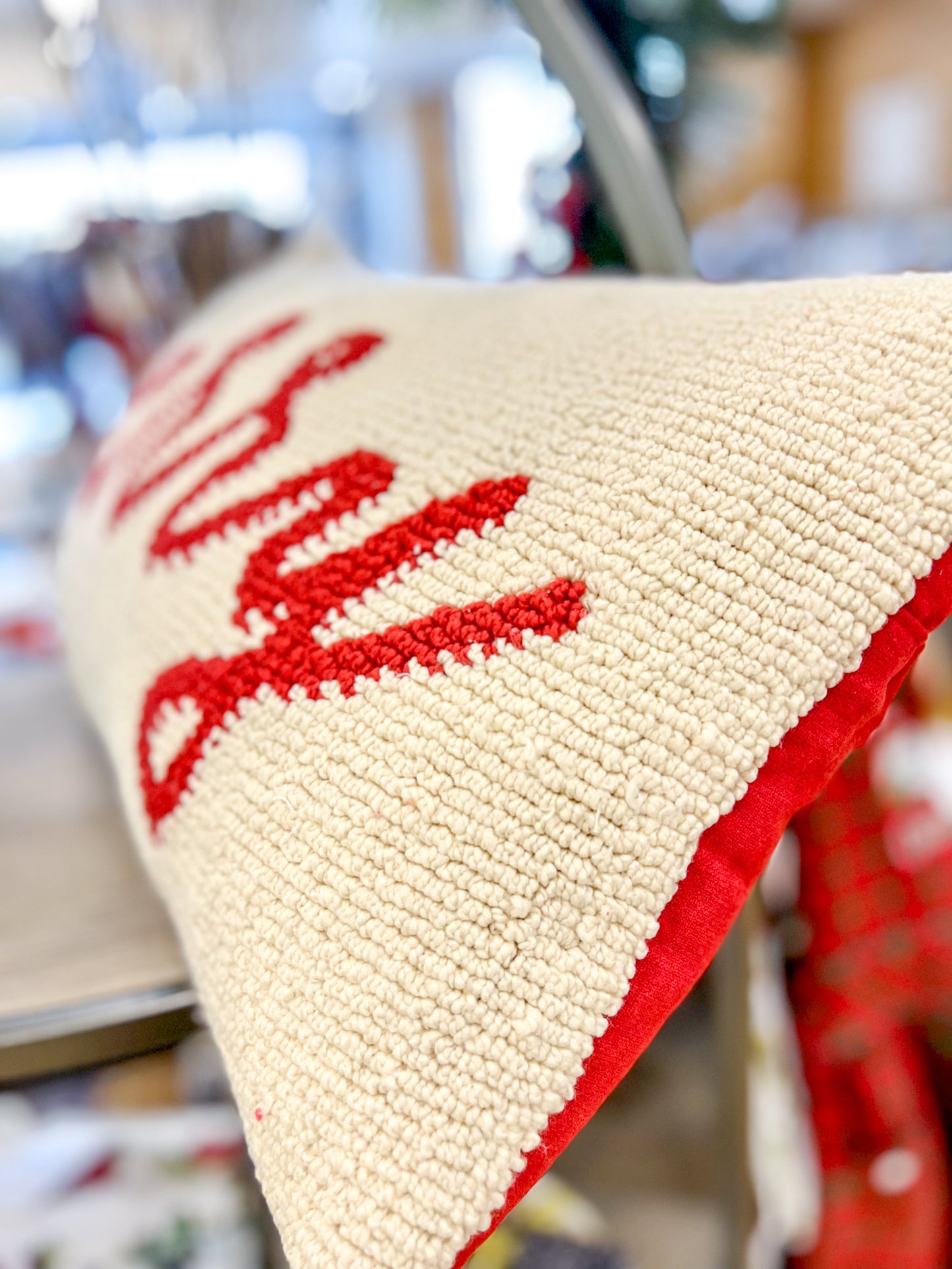 Merry Decorative Knit Pillow