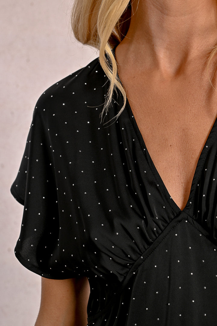 V-Neck Bling Dress