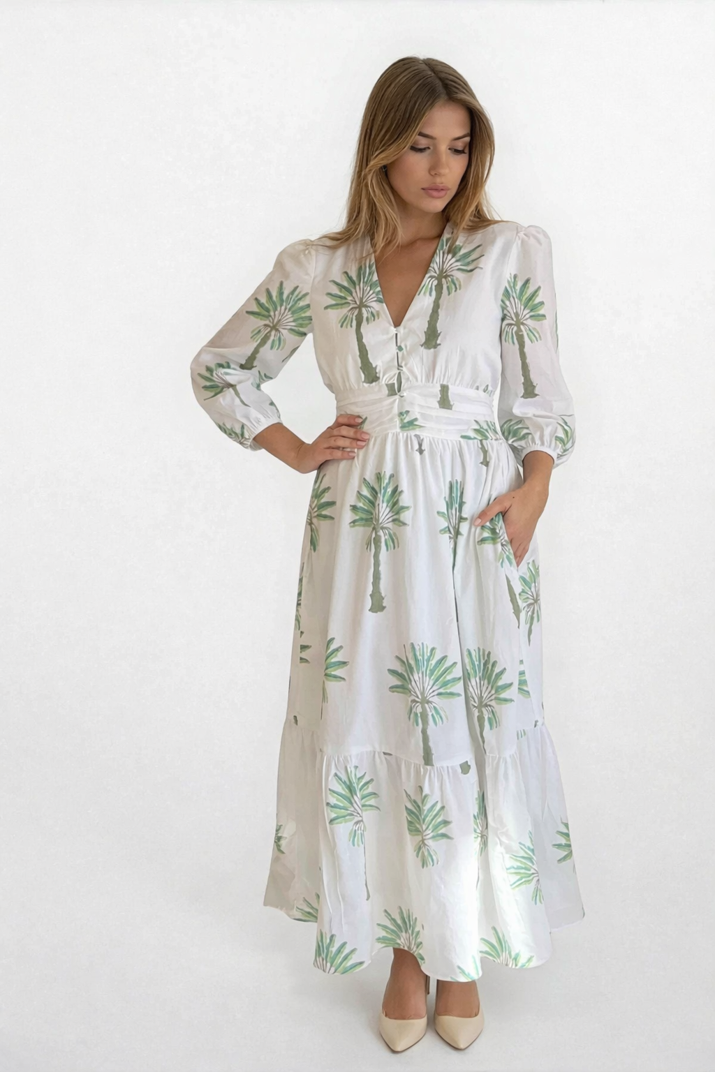 eloise midi dress Eloise Midi Shirt Dress in Laurel Poppy