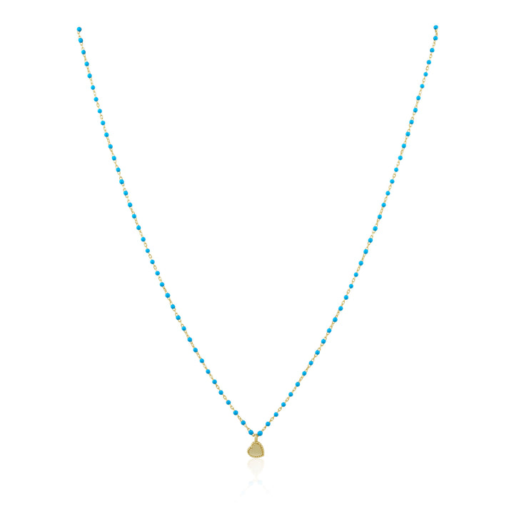 Elsa Mini Heart Necklace Turquoise