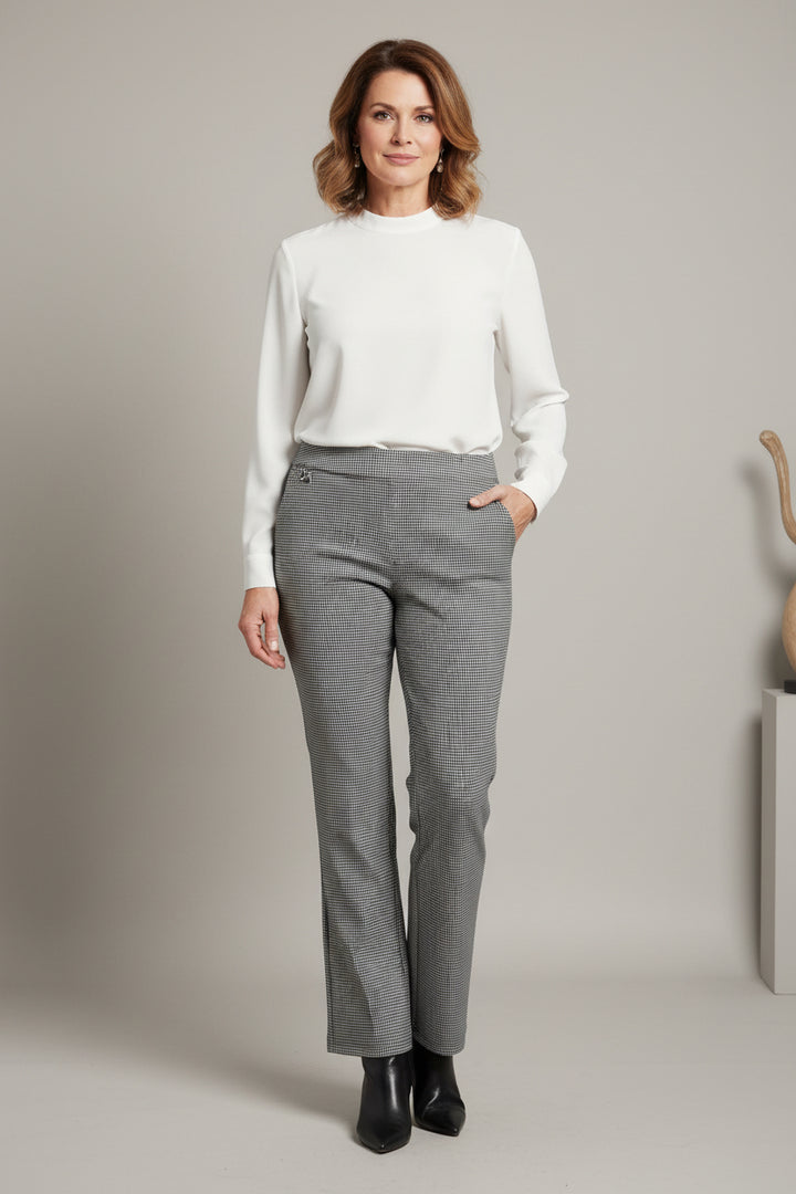 Pull-On Comp Boot Cut-B/W Pants