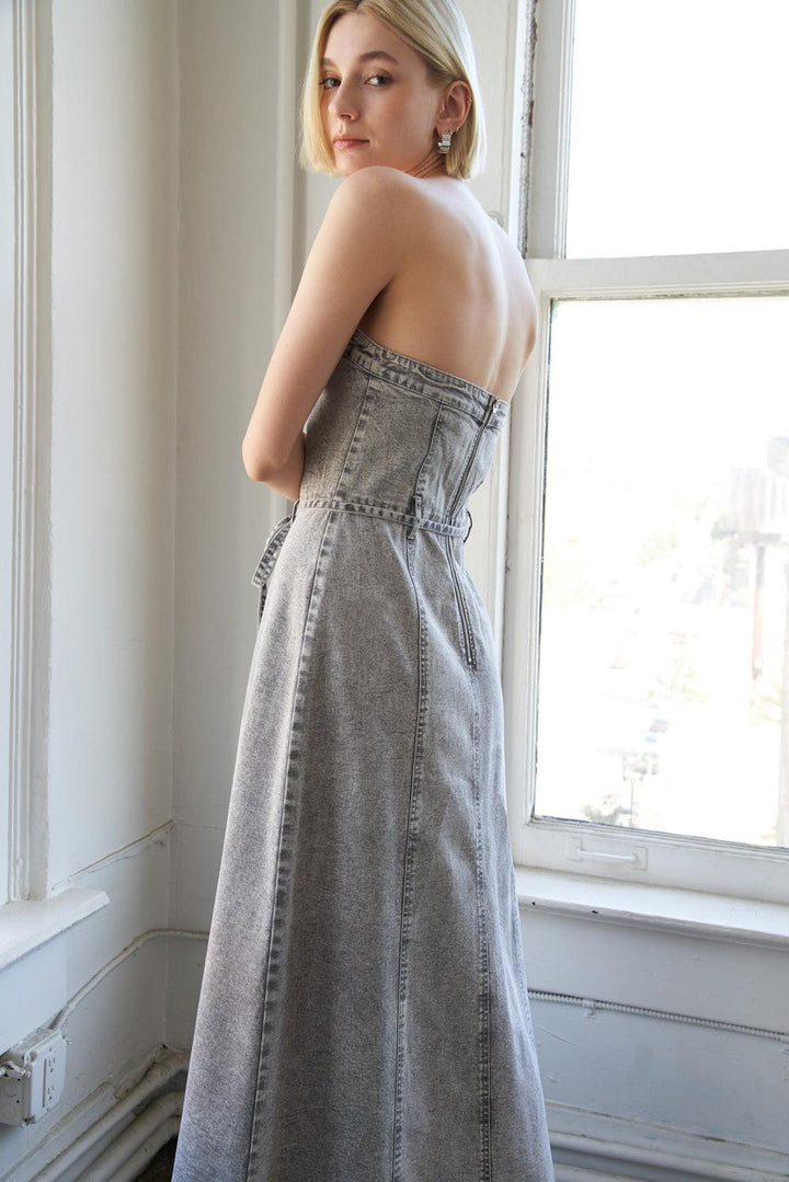 Secret Crush Twill Midi Dress from KADOU Boutique