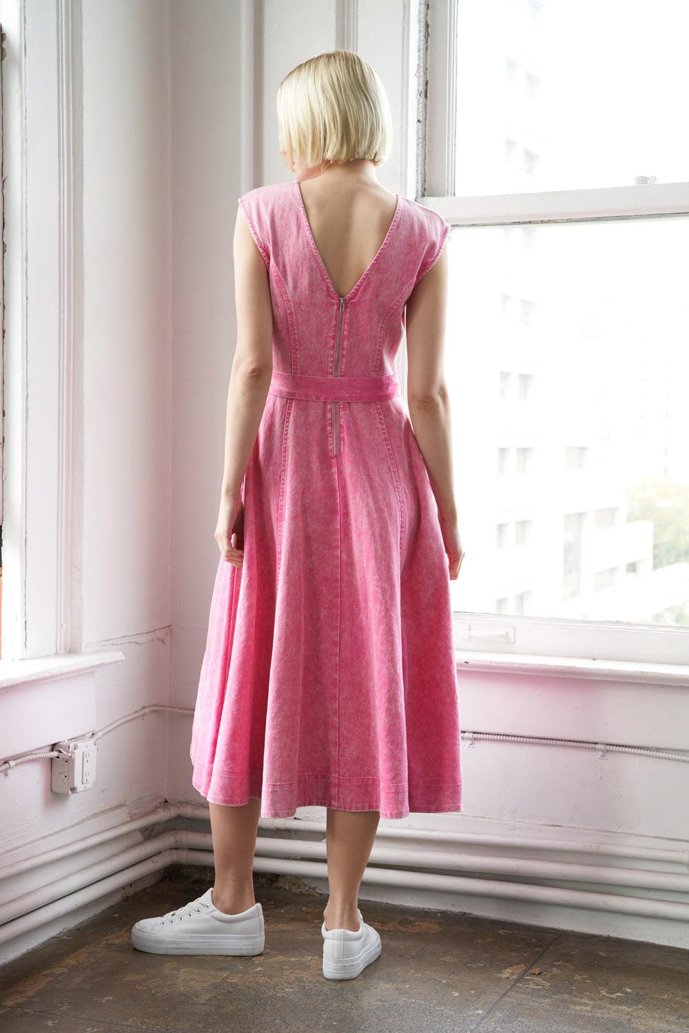 Never Forget Twill Midi Dress from KADOU Boutique
