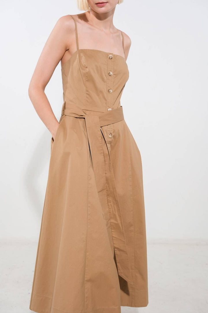 Proof of Perfection Woven Midi Dress from KADOU Boutique