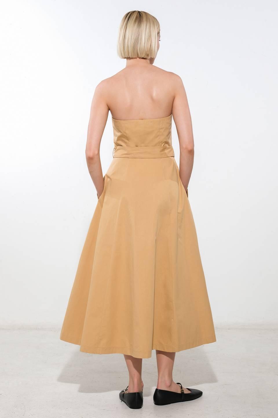 Follow You Everywhere Woven Midi Dress from KADOU Boutique