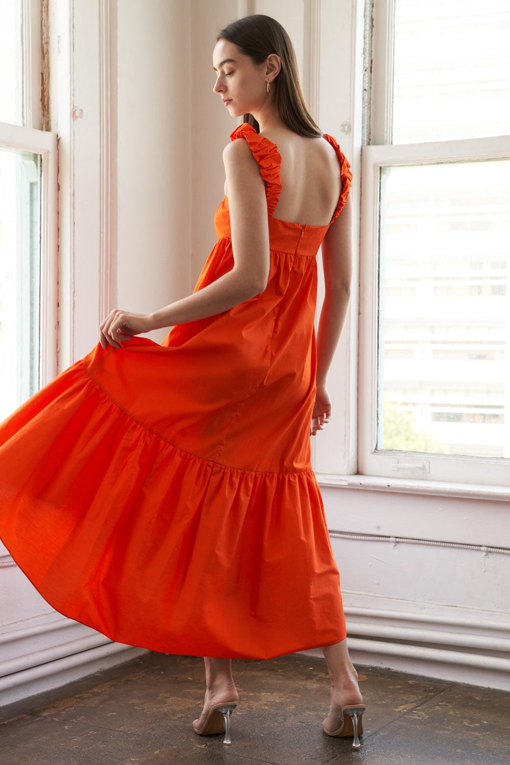 Sunbeam Splendor Woven Midi Dress from KADOU Boutique