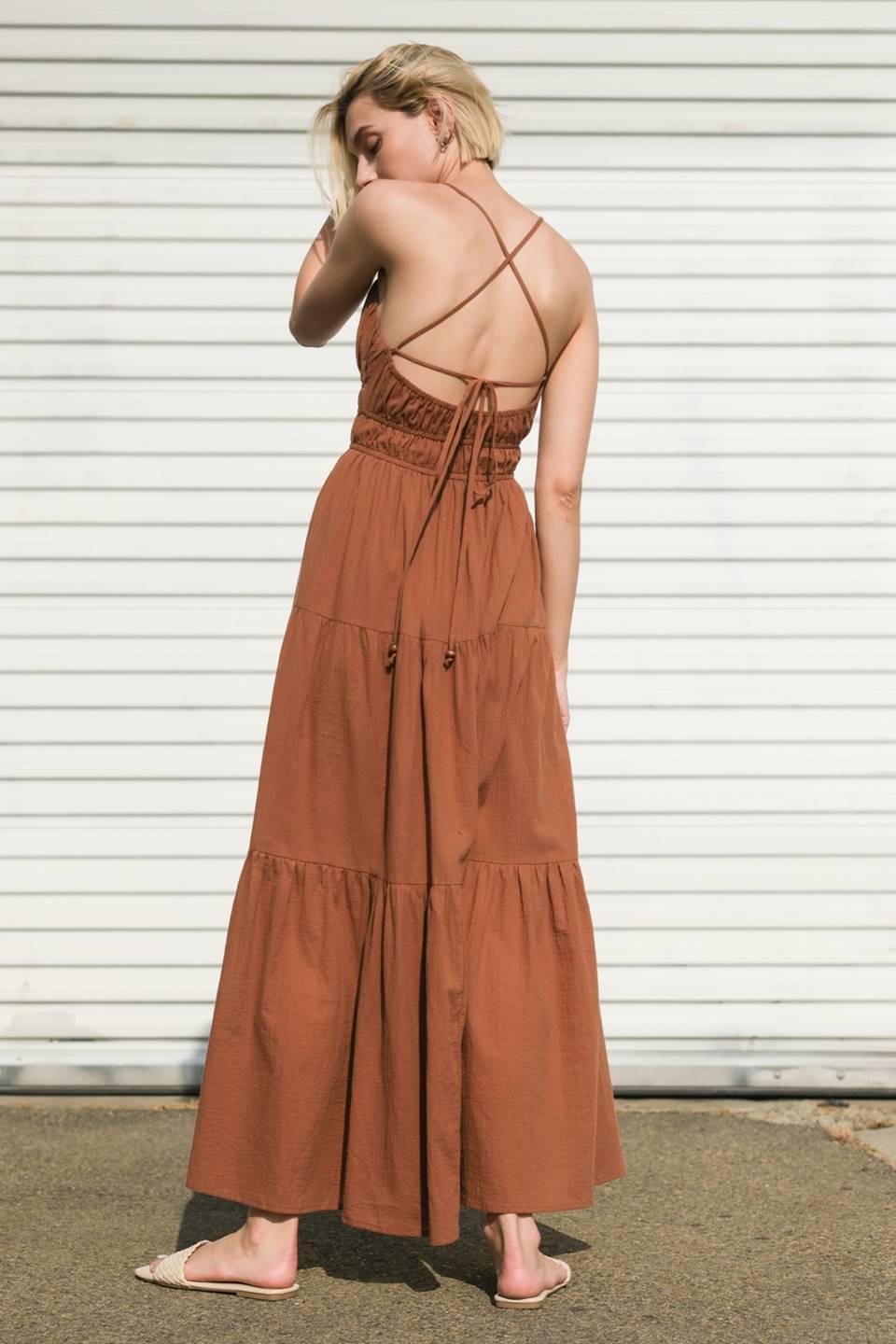 Effortless Elegance Woven Maxi Dress from KADOU Boutique