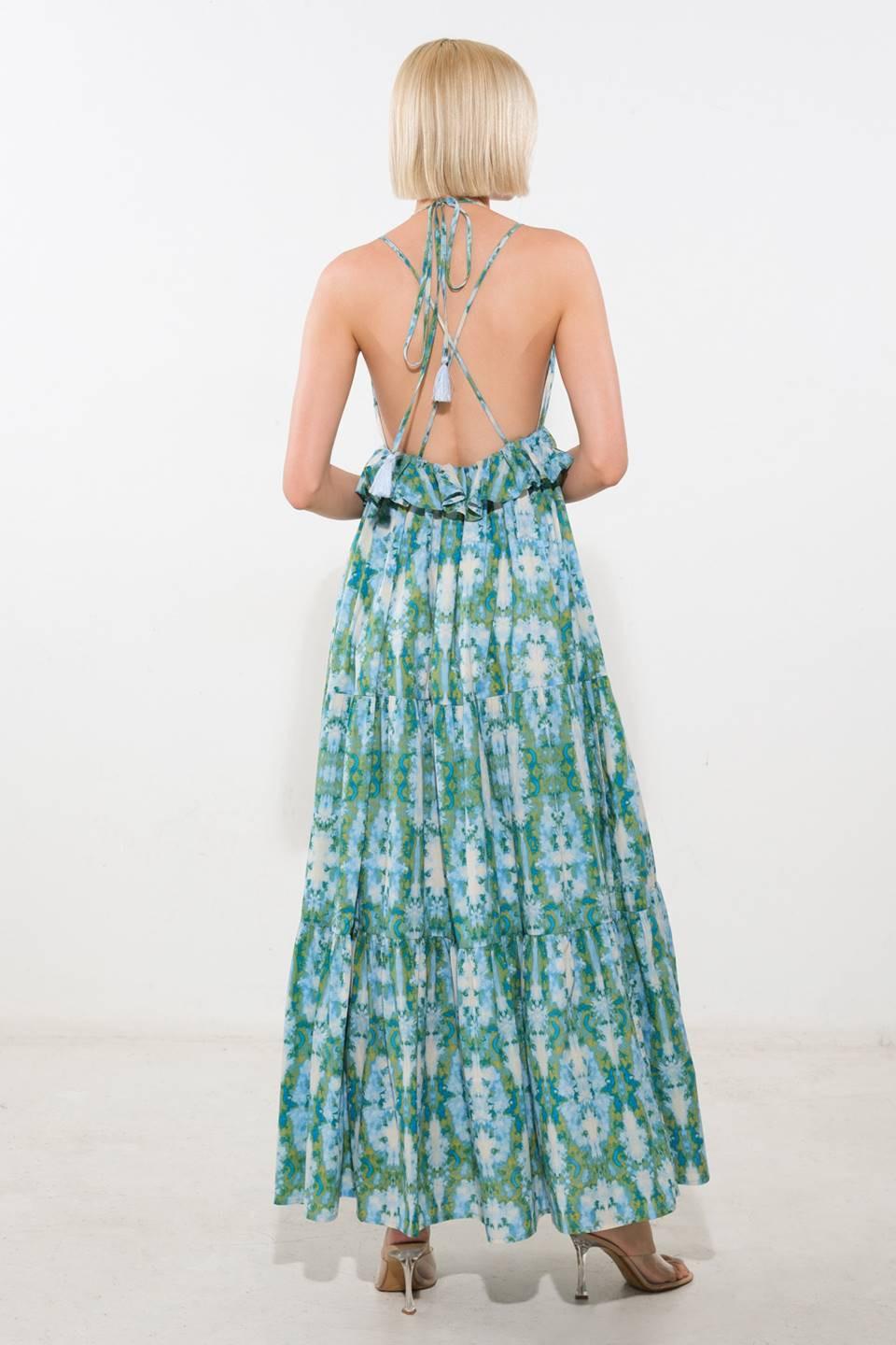 Moonlight Whisper Woven Maxi Dress from KADOU Boutique