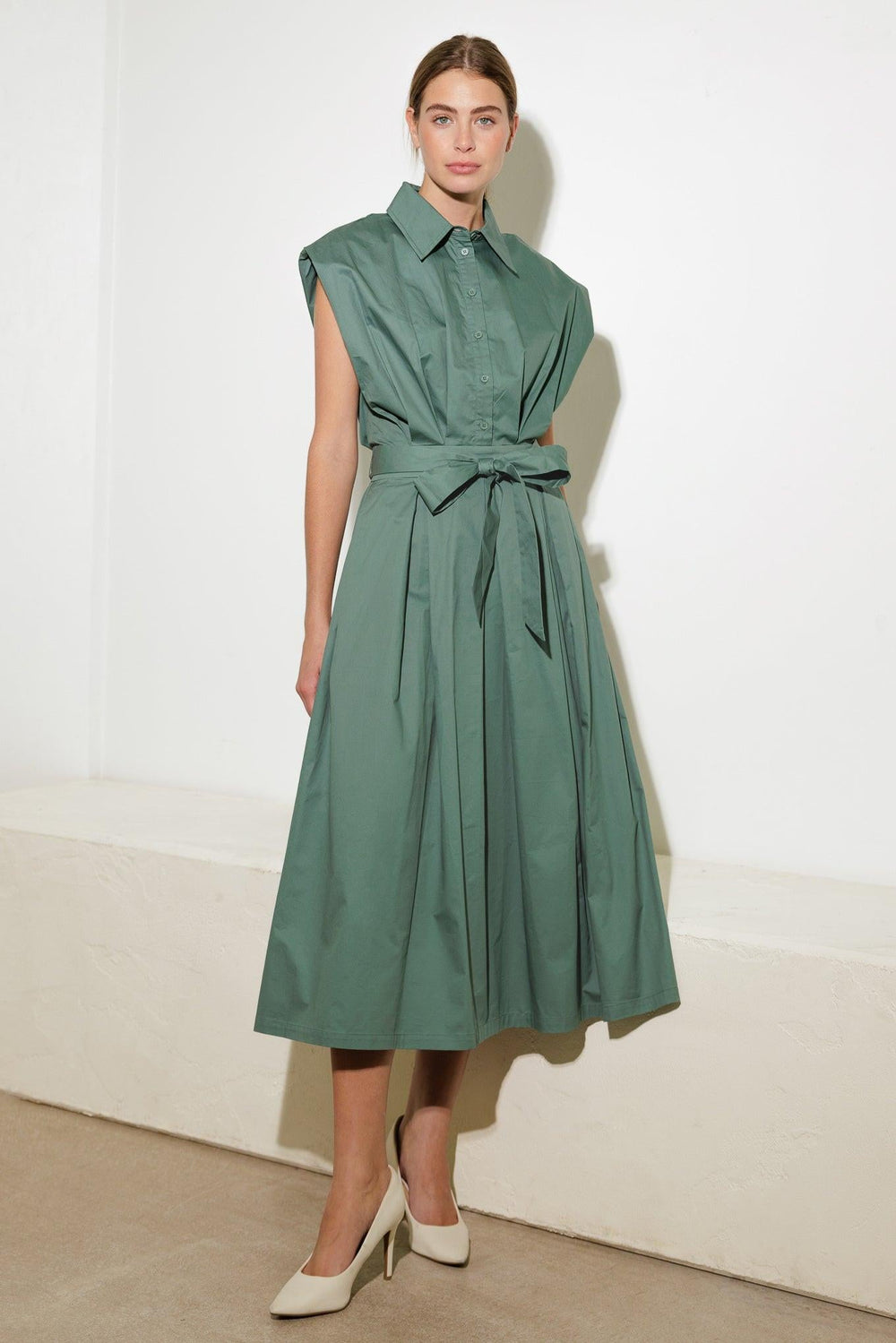 Deeper Connection Woven Midi Dress from KADOU Boutique