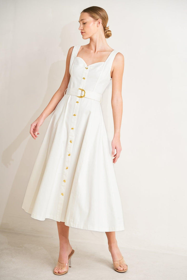Bella Portofino woven midi dress from KADOU Boutique