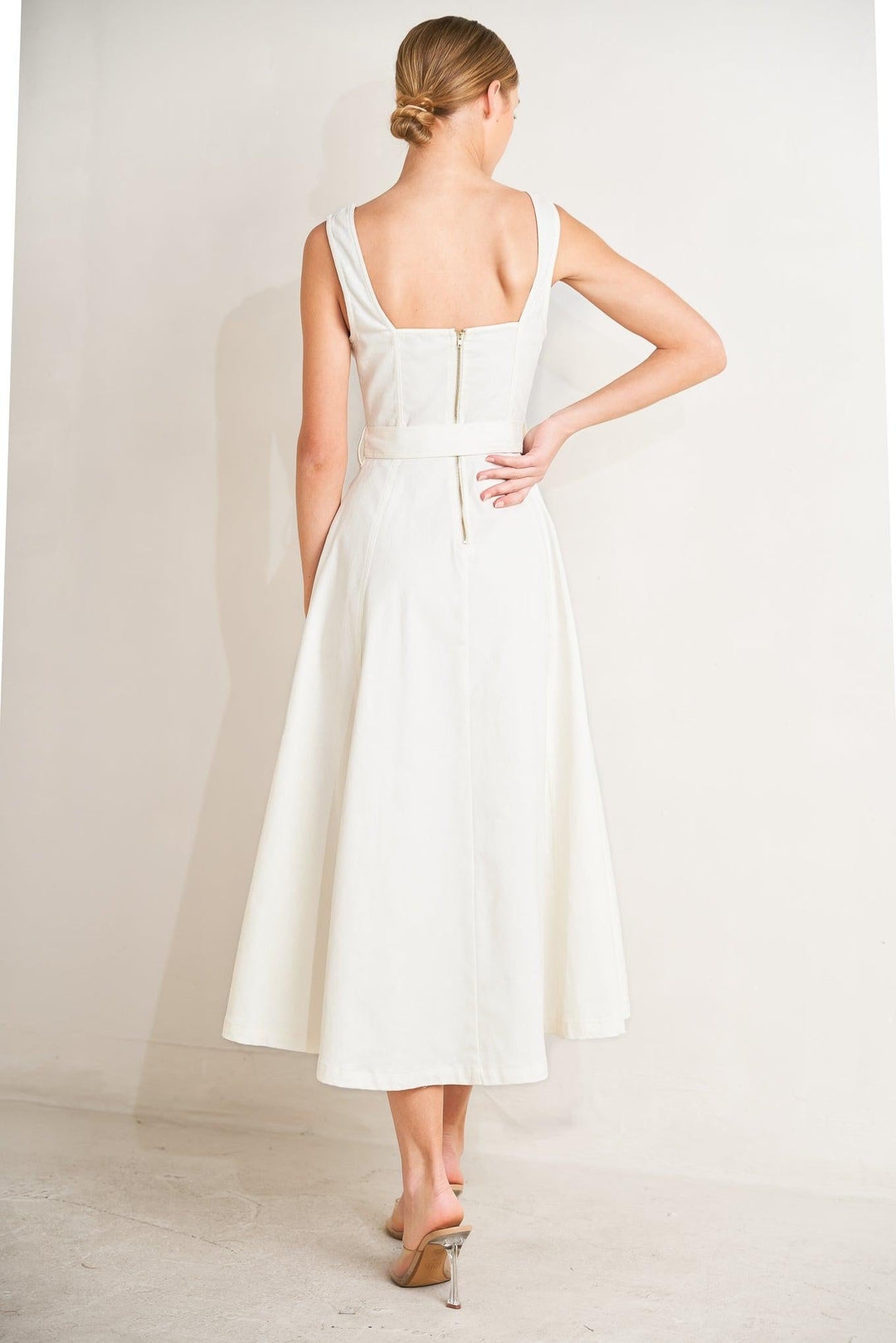Bella Portofino woven midi dress from KADOU Boutique