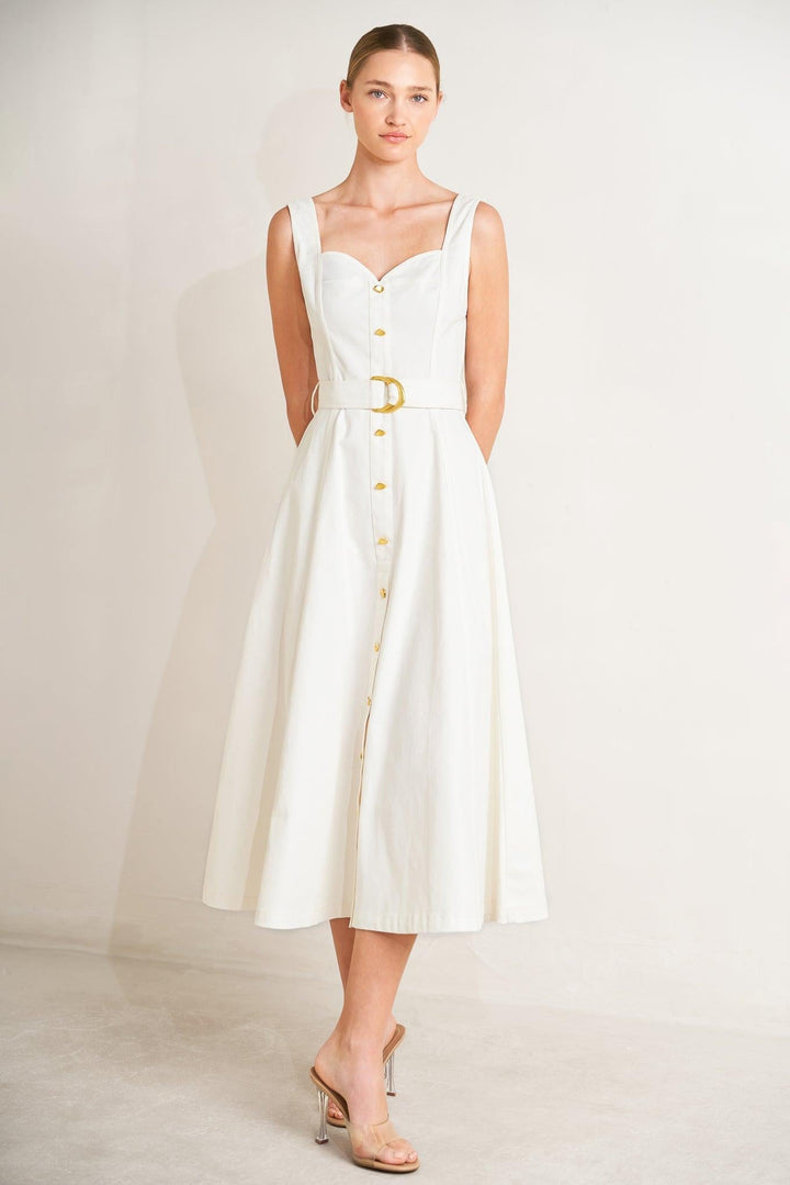 Bella Portofino woven midi dress from KADOU Boutique