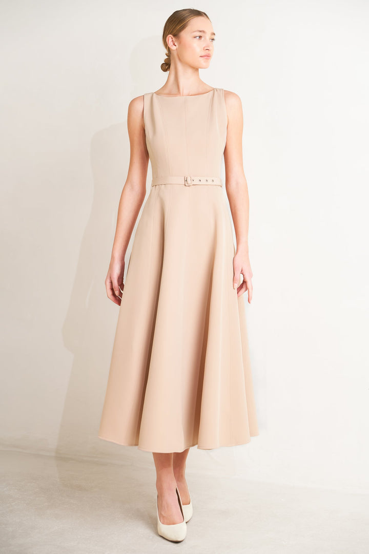 Living the Dream Woven Midi Dress from KADOU Boutique