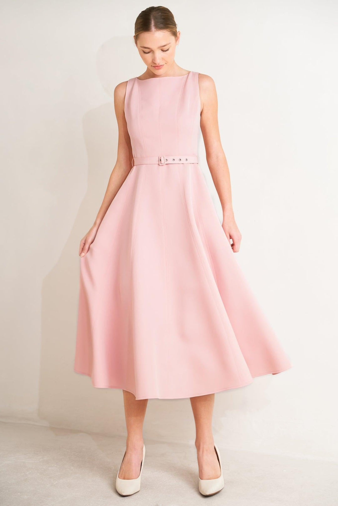 LIVING THE DREAM WOVEN MIDI DRESS