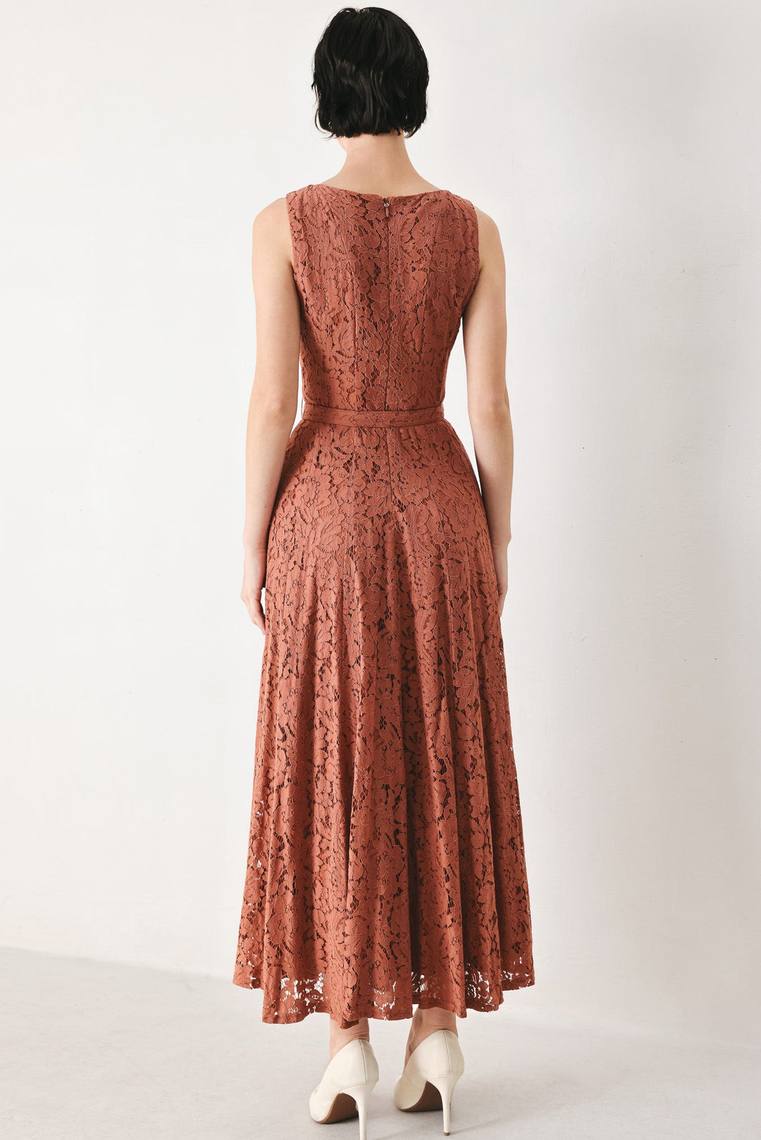 True Romance Woven Lace Midi Dress from KADOU Boutique