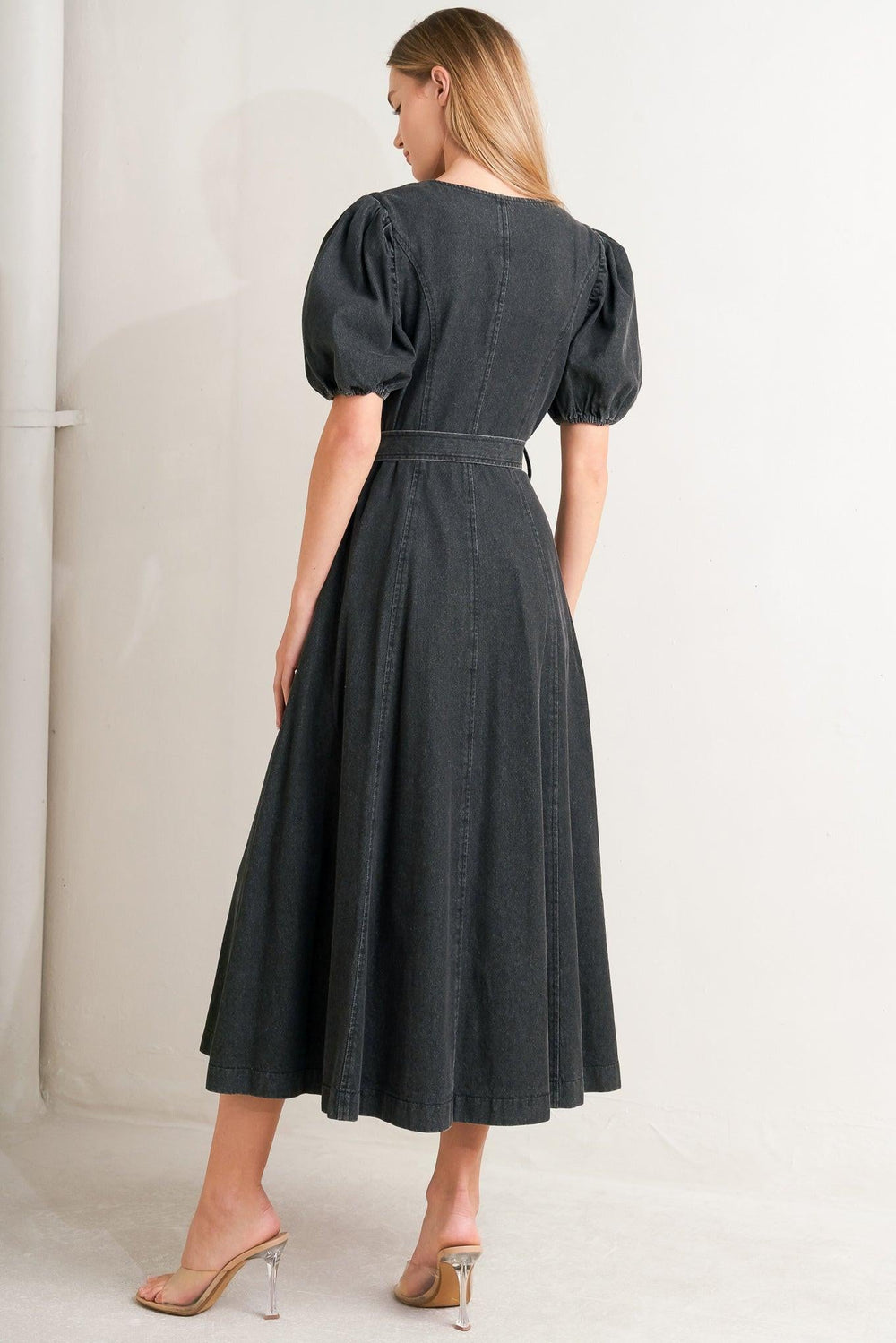 In My Mind Denim Midi Dress from KADOU Boutique