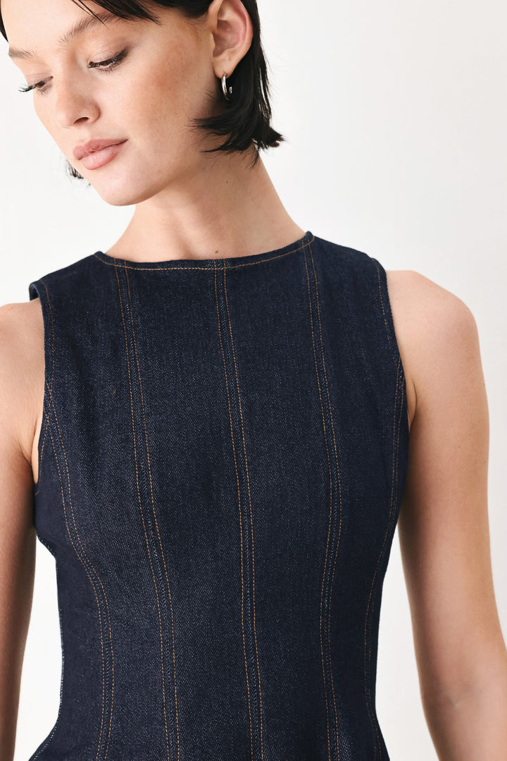 Classical Ballet Denim Mini Dress from KADOU Boutique