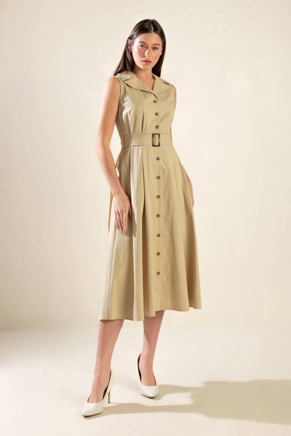 Ideal Approach Woven Midi Dress from KADOU Boutique