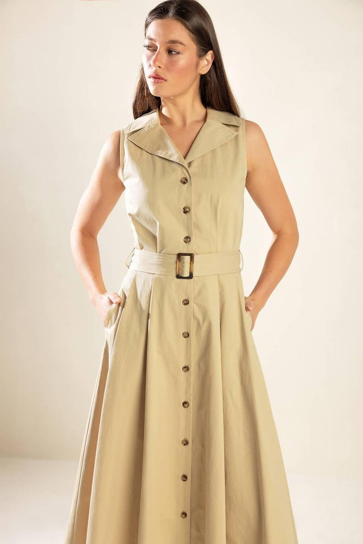 Ideal Approach Woven Midi Dress from KADOU Boutique