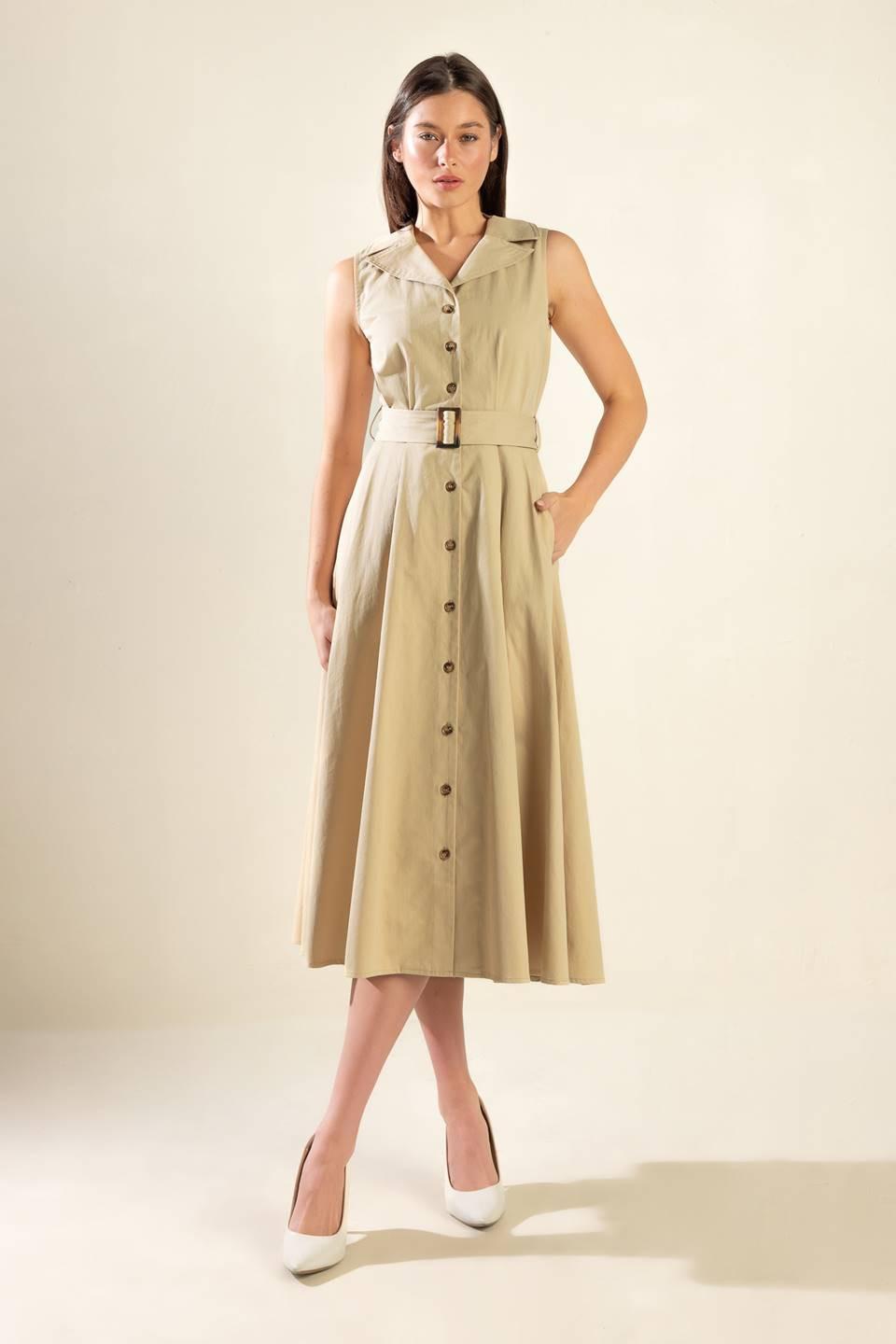 Ideal Approach Woven Midi Dress from KADOU Boutique