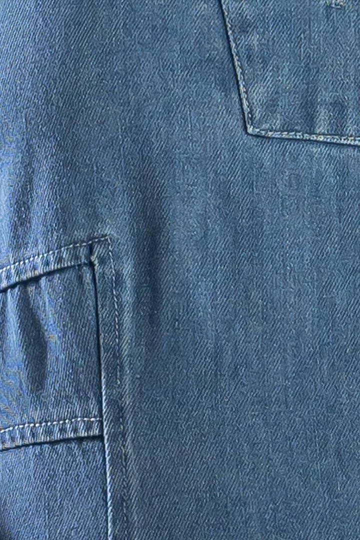 THE GENEVIEVE DENIM MIDI DRESS