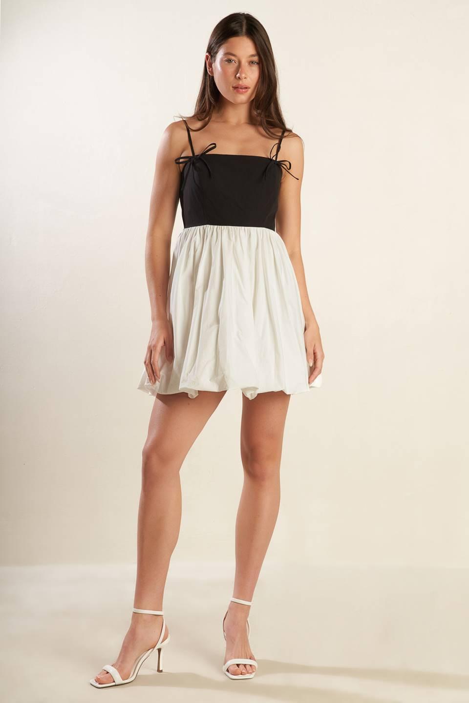 Patio Sensets Woven Combination Mini Dress from KADOU Boutique