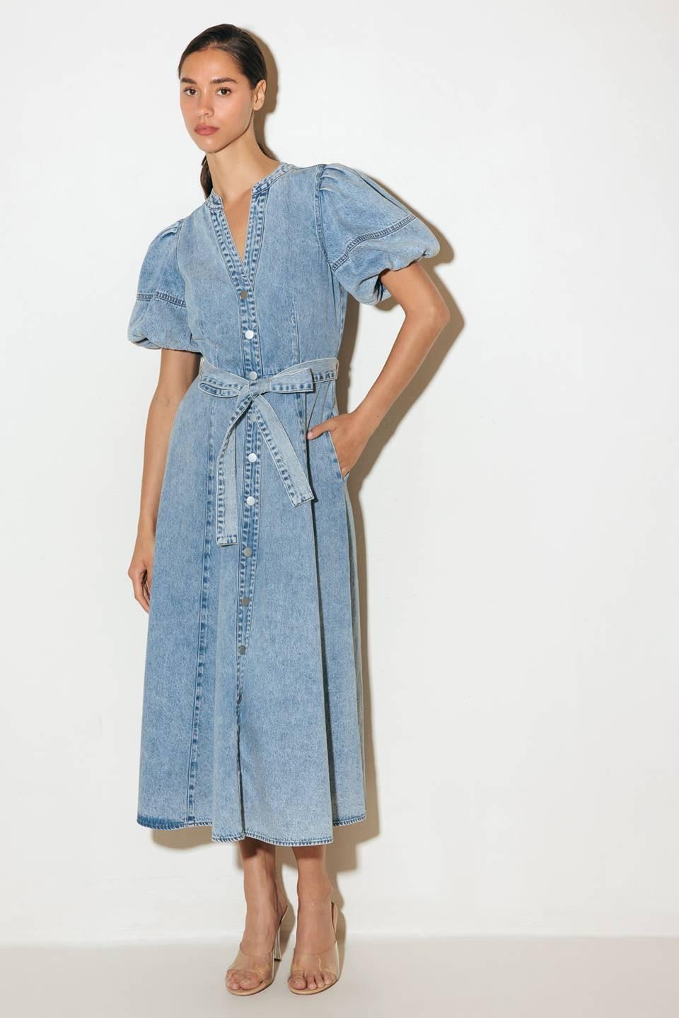 Bareform Light Denim Midi Dress from KADOU Boutique