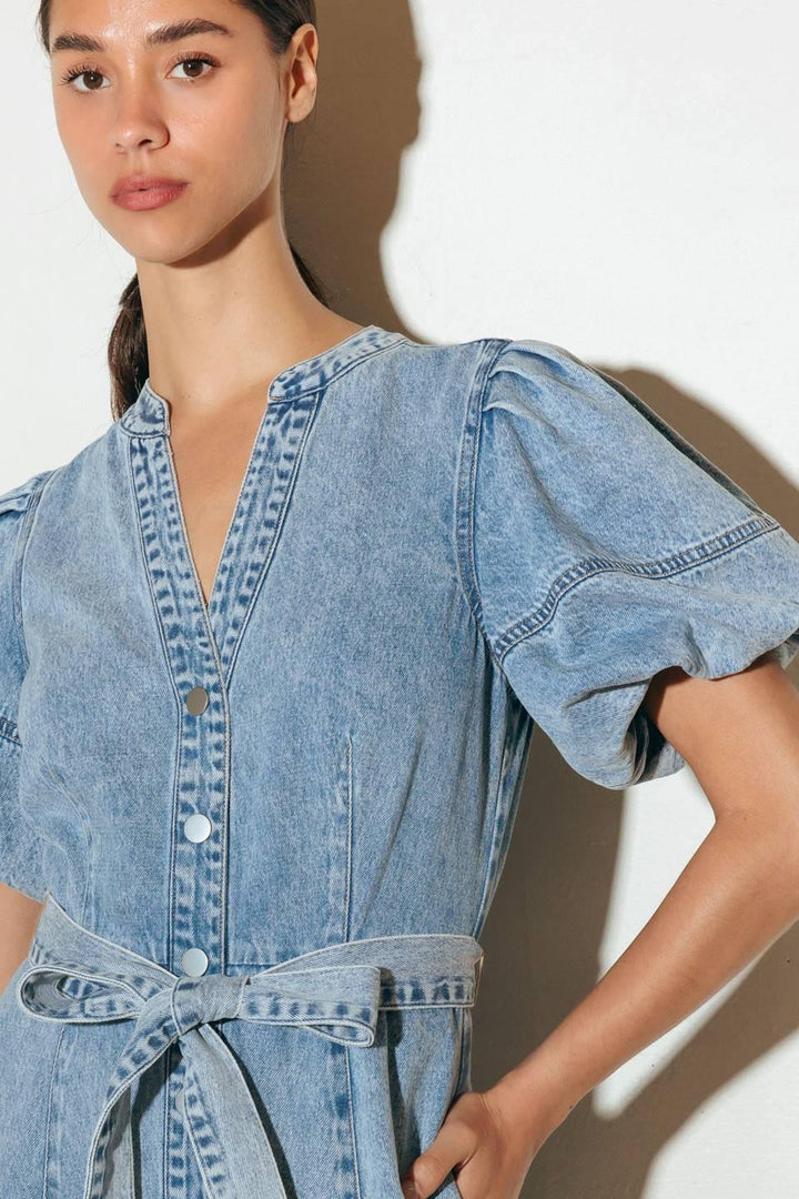 Bareform Light Denim Midi Dress from KADOU Boutique