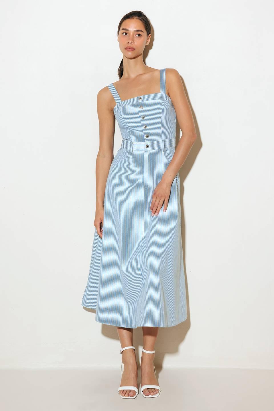Carefree Daisy Woven Midi Dress from KADOU Boutique