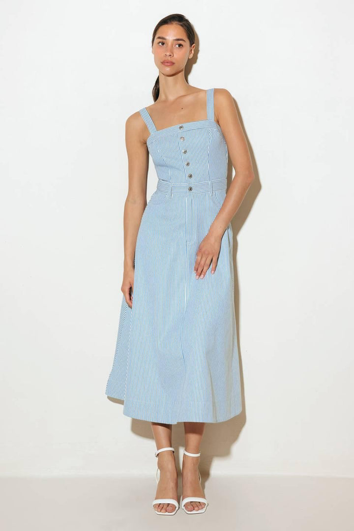 Carefree Daisy Woven Midi Dress from KADOU Boutique