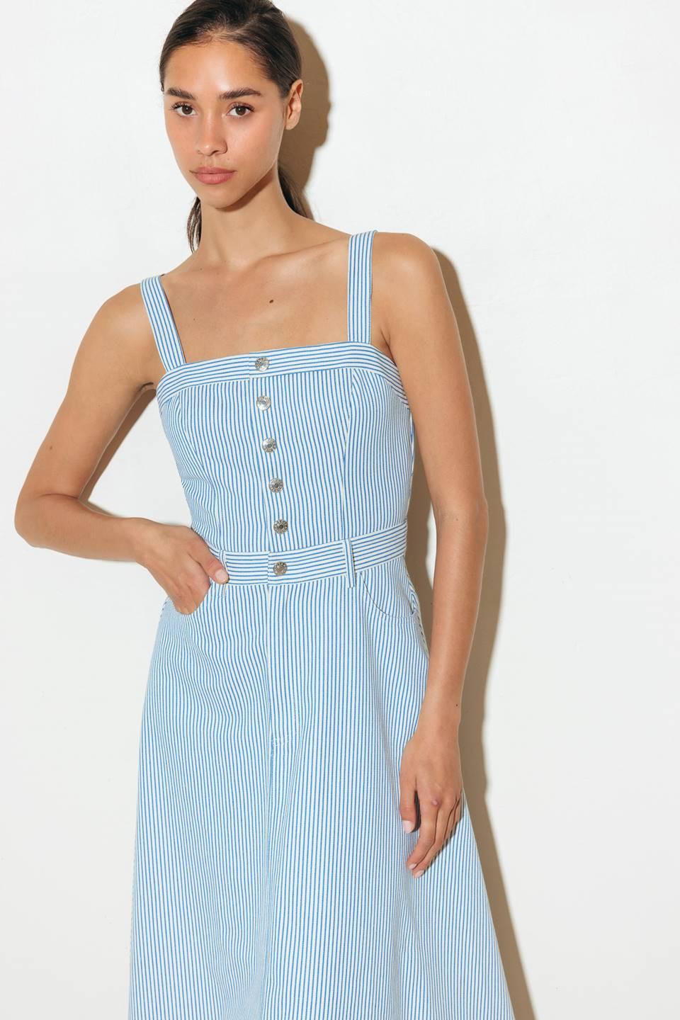 Carefree Daisy Woven Midi Dress from KADOU Boutique