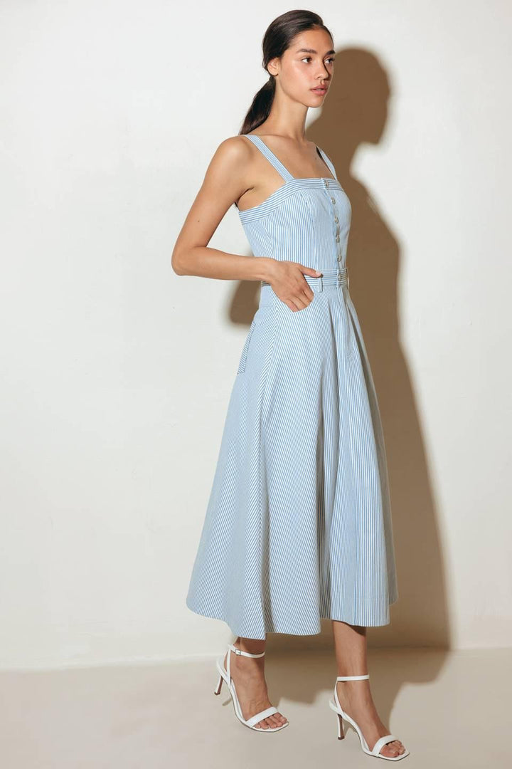 Carefree Daisy Woven Midi Dress from KADOU Boutique