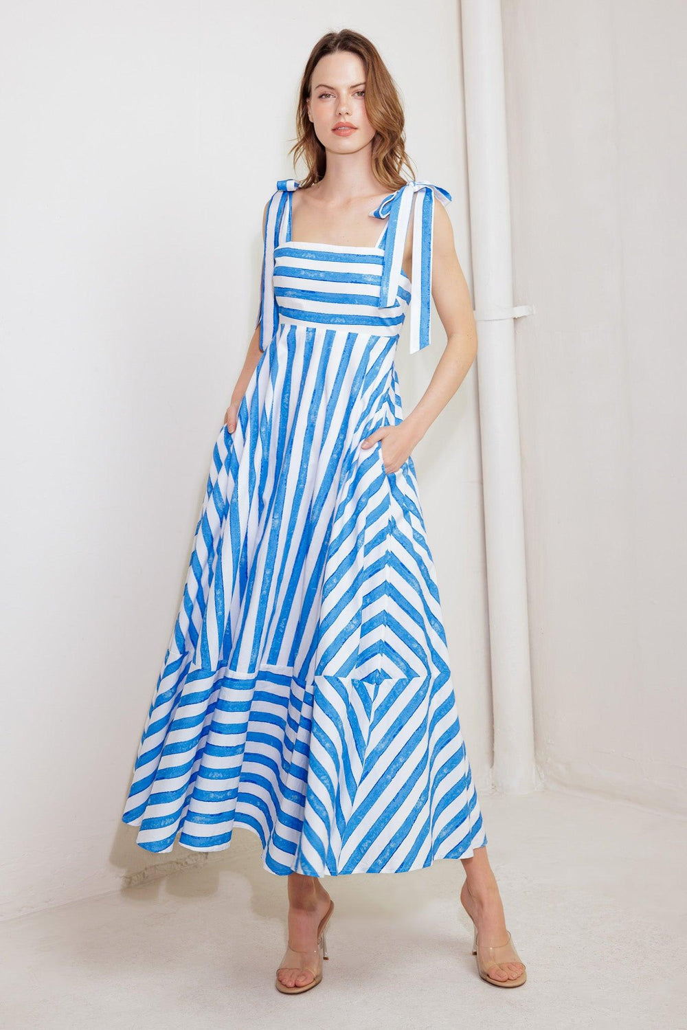 Ocean Breeze Woven Midi Dress from KADOU Boutique